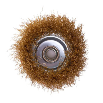 Щетка для УШМ чашка М14 латунированная 100мм VIRA (арт.576200) *1