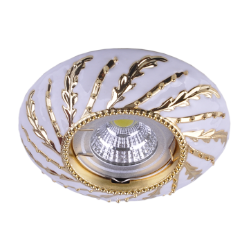 яяяСветильник встраиваемый  Regal 51 6 46 литой неповорот. MR16 бел/зол*1