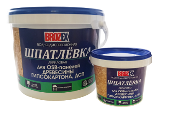 Шпатлевка универсальная для OSB панелей 5 кг BROZEX, акриловая