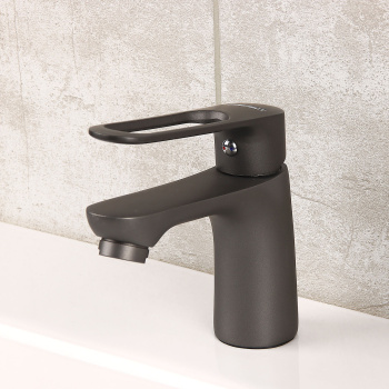 Смеситель для умывальника Эверест B10-15319, короткий излив, рычажный