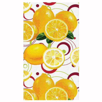 Полотенце вафельное 40*70см 4063/1 Лимоны Самойловский текстиль *10/30