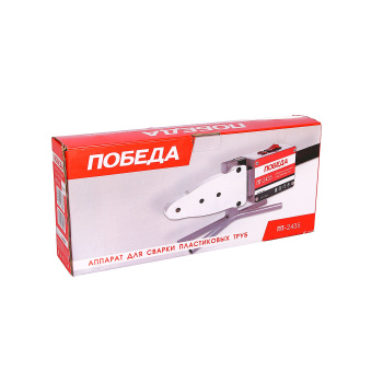 Аппарат для сварки пласт.труб ПОБЕДА ПТ-2435 (2435Вт, 6 насадок,2 мощ. нагр. элем.) кейс *1/10