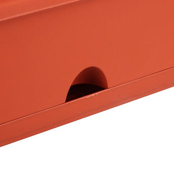 Ящик д/цветов пластм. 60х18,5x15см с поддоном, с др.реш., прик.вент.Терракот М3221 "М-Пластика"*1/14