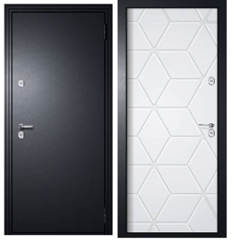 Дверь металлическая 8 см ГУДЗОН 3 Антик серый/МДФ16,белая 970х2050 ЛЕВАЯ короб ТЕРМОРАЗРЫВ *1