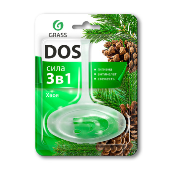 Освежитель д/унитаза GRASS "Dos 3в1" Хвоя подвесной блок 125851 *24 *** Освежитель д/унитаза GRASS "Dos 3в1" Хвоя подвесной блок 125851 *24 ***