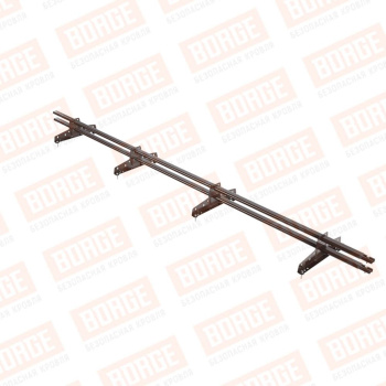 Снегозадержатель Borge мега-эконом, 3 м, 3 опоры, шоколад