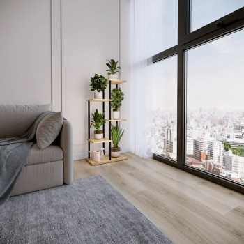 Этажерка для цвет.кашпо металл.стойки/дер.полки "Шафран15Л" 6-и м., в.1м Черн.ПДЦШ15ЛЧ "ЗМИ" *1