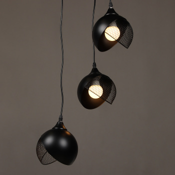 Светильник подвесной N6483/3H BK 3*40W E27 220V (d-360; h-800) S=12м2 VERNER LIGHTING *1